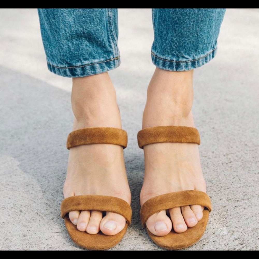 Soludos Brown Suede Block Heel